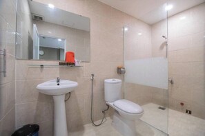 Towels, soap, shampoo, toilet paper
