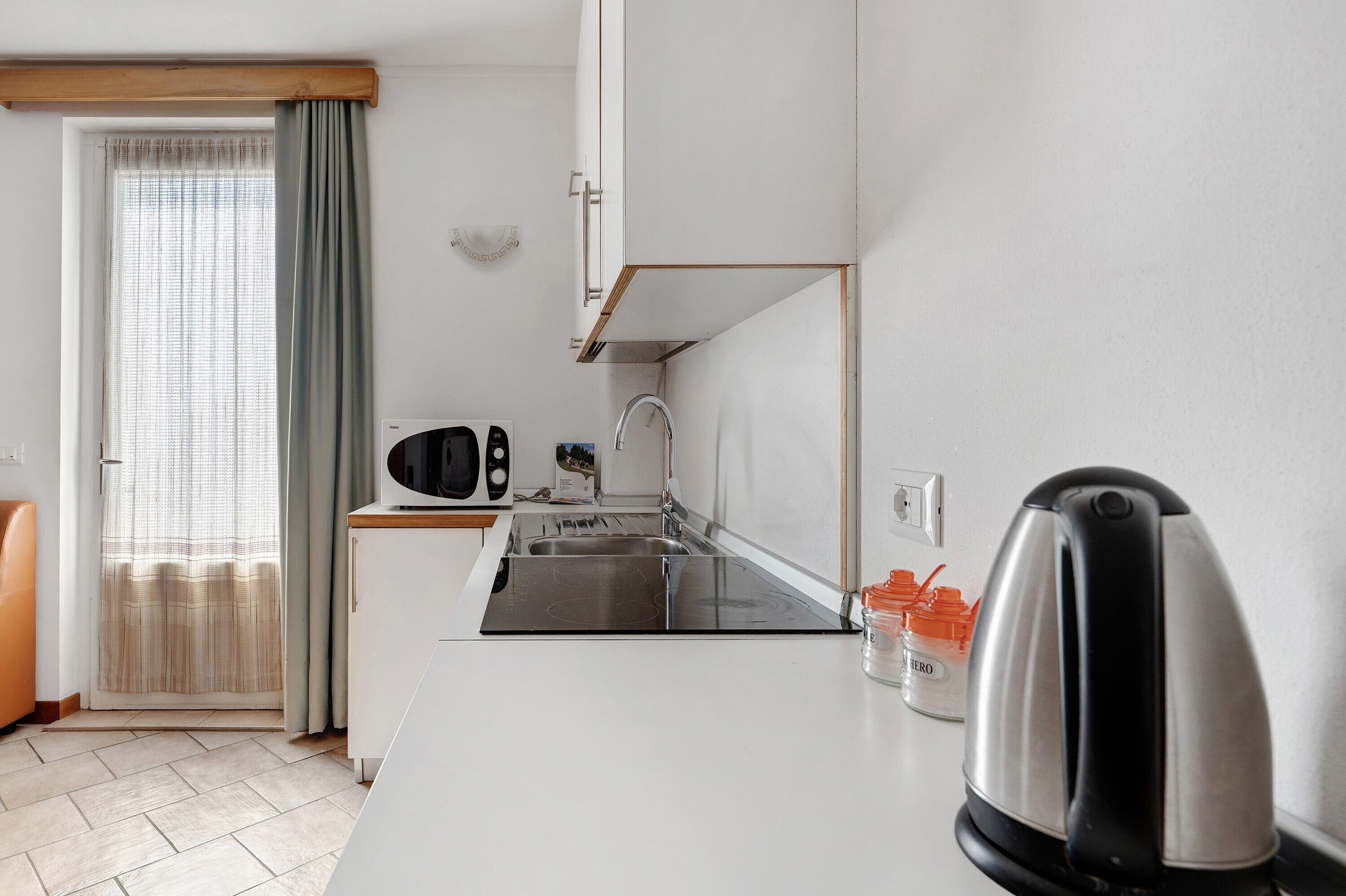 Fridge, stovetop, cookware/dishes/utensils
