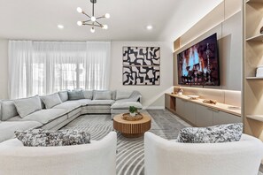 TV, fireplace, video games