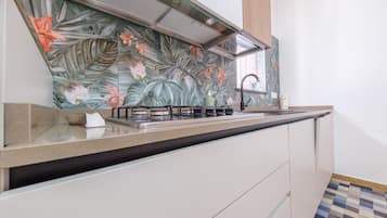 Fridge, oven, stovetop, dishwasher