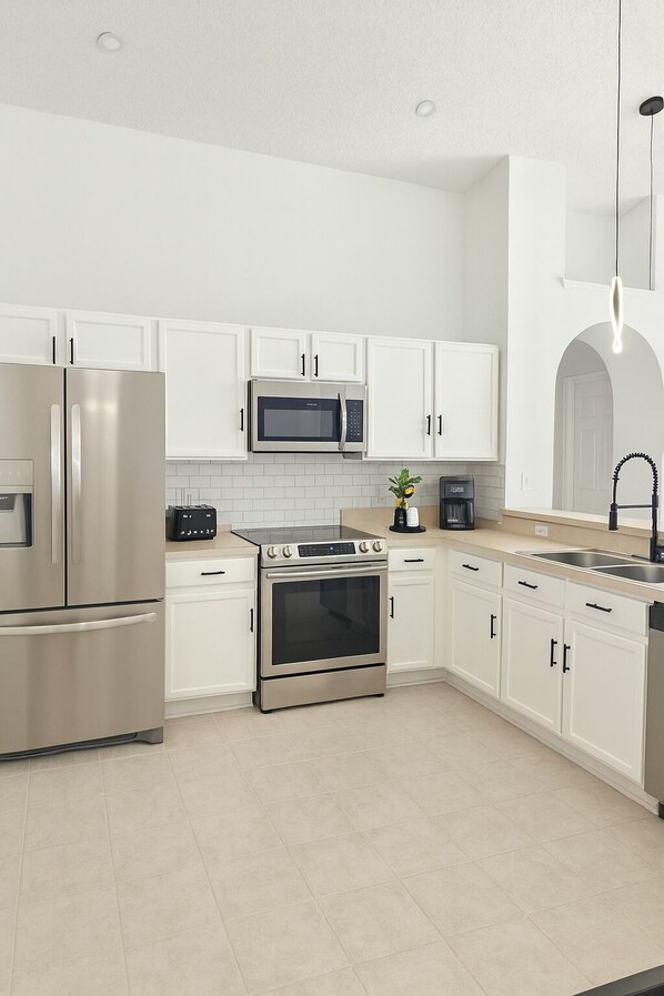 Microwave, oven, stovetop, dishwasher