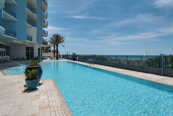 A heated pool