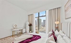 Luxury Apartment, Canal View | In-room safe, desk, blackout curtains, iron/ironing board - Blossoming 1BR Walk to Dubai Mall & Pool (Dubai)