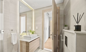 Slippers, bidet - Blossoming 1BR Walk to Dubai Mall & Pool (Dubai)