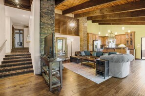 Télévision, cheminée