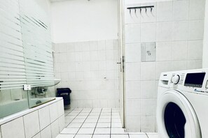 Hair dryer, soap, shampoo