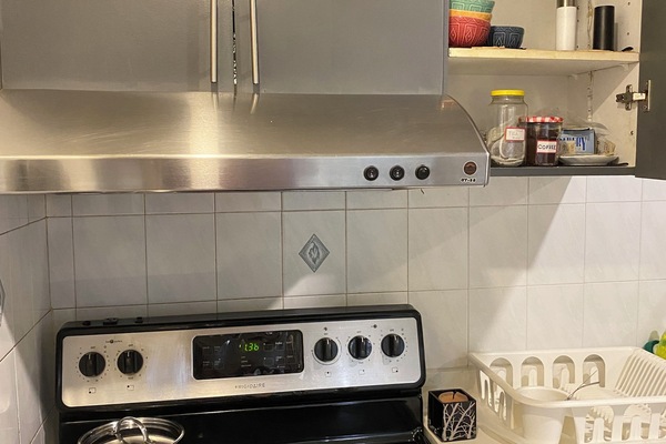 Microwave, oven, stovetop, cookware/dishes/utensils