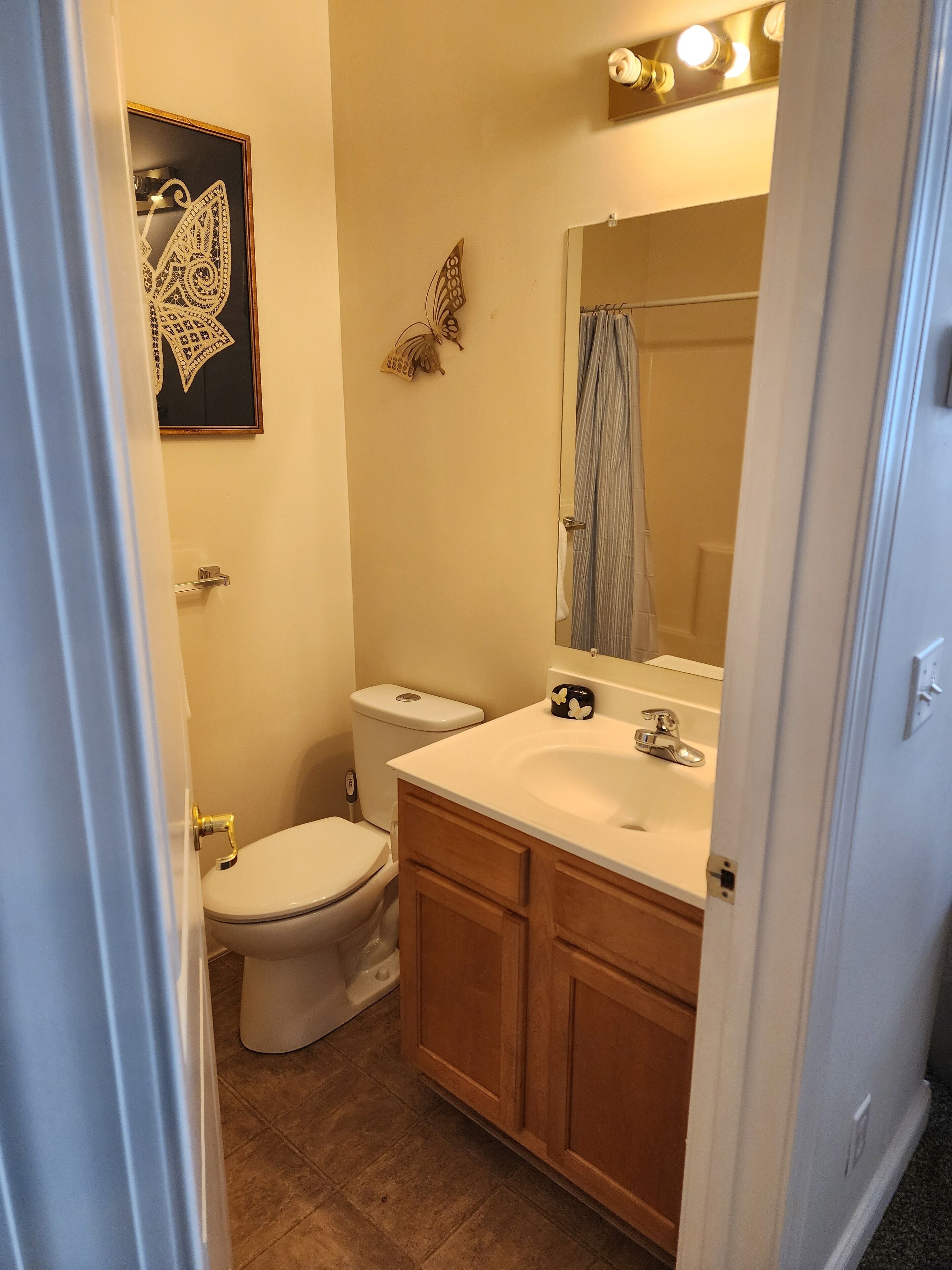 Serviettes fournies, papier toilette