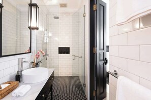 Hair dryer, towels