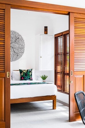 1 غرفة نوم ومكوا�ة/لوح كي وواي فاي وملاءات أسرّة