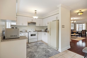 Microwave, oven, stovetop, dishwasher