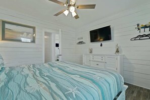 4 bedrooms, iron/ironing board, travel cot, WiFi