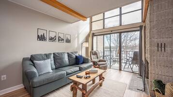 TV, fireplace, video games