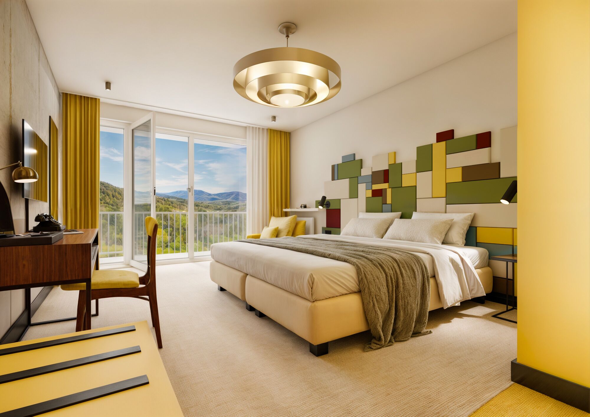 مكتب ومساحة عمل للكمبيوتر المحمول ومكواة/لوح كي وواي فاي مجانًا