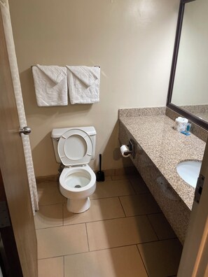 Towels, soap, toilet paper