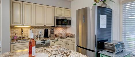 Microwave, stovetop, dishwasher