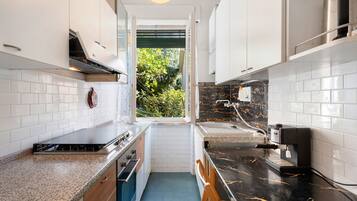 Fridge, oven, stovetop, dishwasher