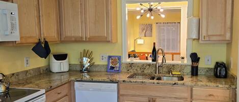 Microwave, oven, stovetop, dishwasher