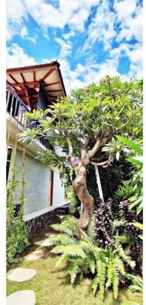 Property grounds - KAMAR MERAH. Comfortable 1BR Beachfront Apartment With AC, Pool & Kitchenette. (Tegallengah)