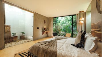 Deluxe Villa, Pool View | Premium bedding, in-room safe, individually decorated