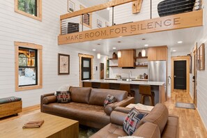 Smart TV, fireplace, video games