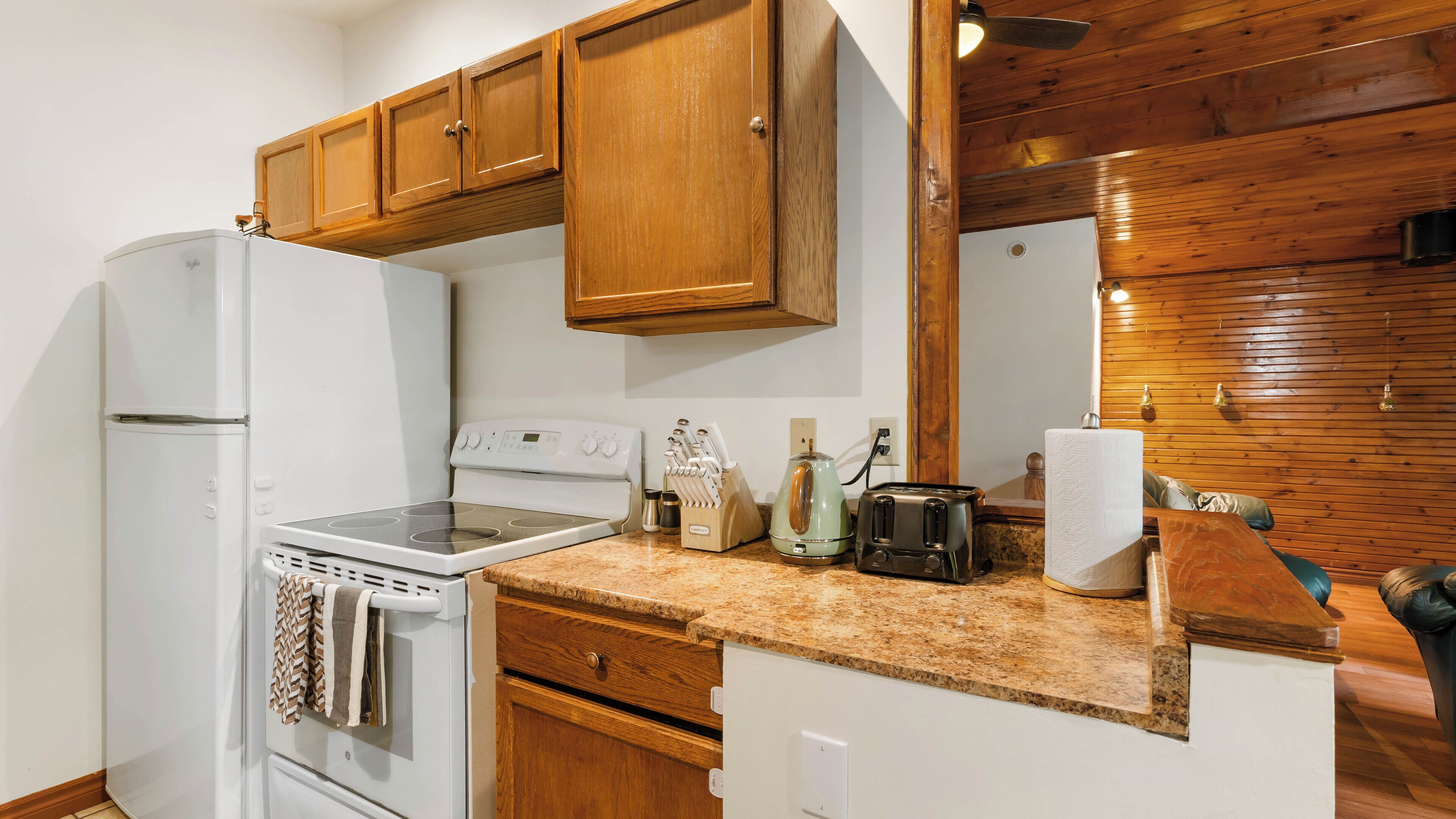 Kylskåp, mikrovågsugn, ugn och spishäll