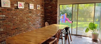 Spacious 4BR Mid-Century Modern Retreat in Dayton with Play room and Patio