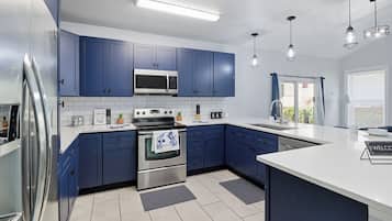 Microwave, oven, stovetop, dishwasher