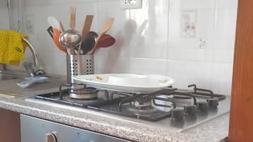 Kühlschrank, Mikrowelle, Herdplatte, Wasserkocher mit Kaffee-/Teezubehör