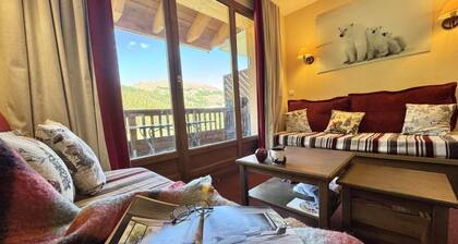 300m from resort center, 3rd floor, swimming pool, terrace, parking, tv, ski locker, 58m², Vars