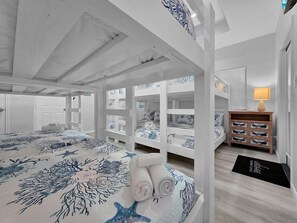 18 bedrooms, desk, iron/ironing board, travel cot