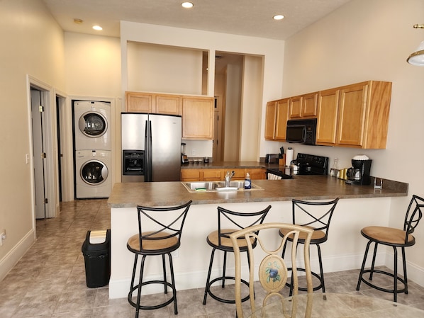 Microwave, oven, stovetop, dishwasher