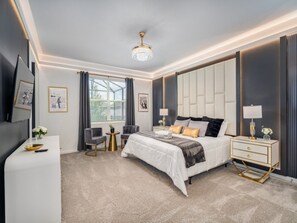 7 bedrooms, desk, iron/ironing board, bed sheets