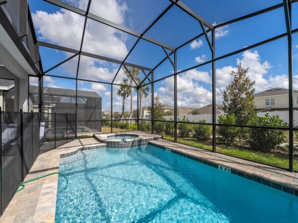 Outdoor pool, a heated pool