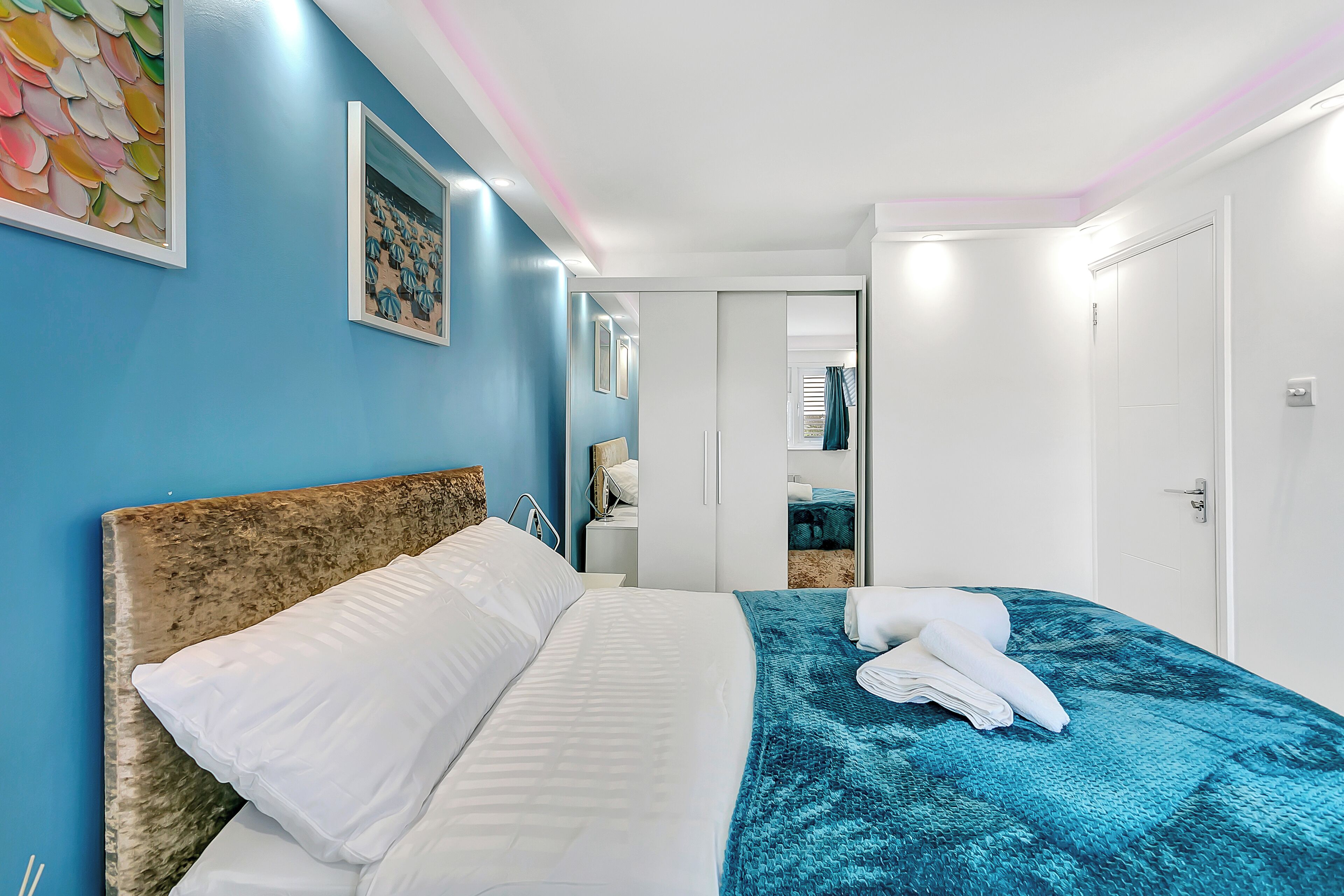 1 bedroom, iron/ironing board, bed sheets