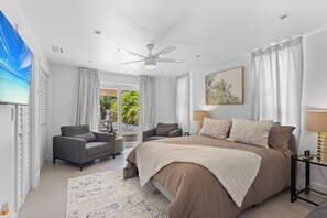 1 slaapkamer, een strijkplank/strijkijzer, gratis wifi, beddengoed