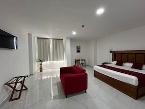 In-room safe, desk, laptop workspace, blackout curtains