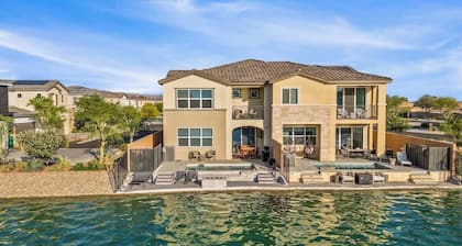 Lakefront Palace w/ Private Pool, Arcade & EV