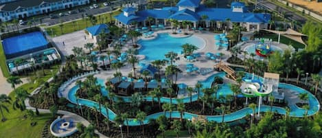 Outdoor pool, a heated pool