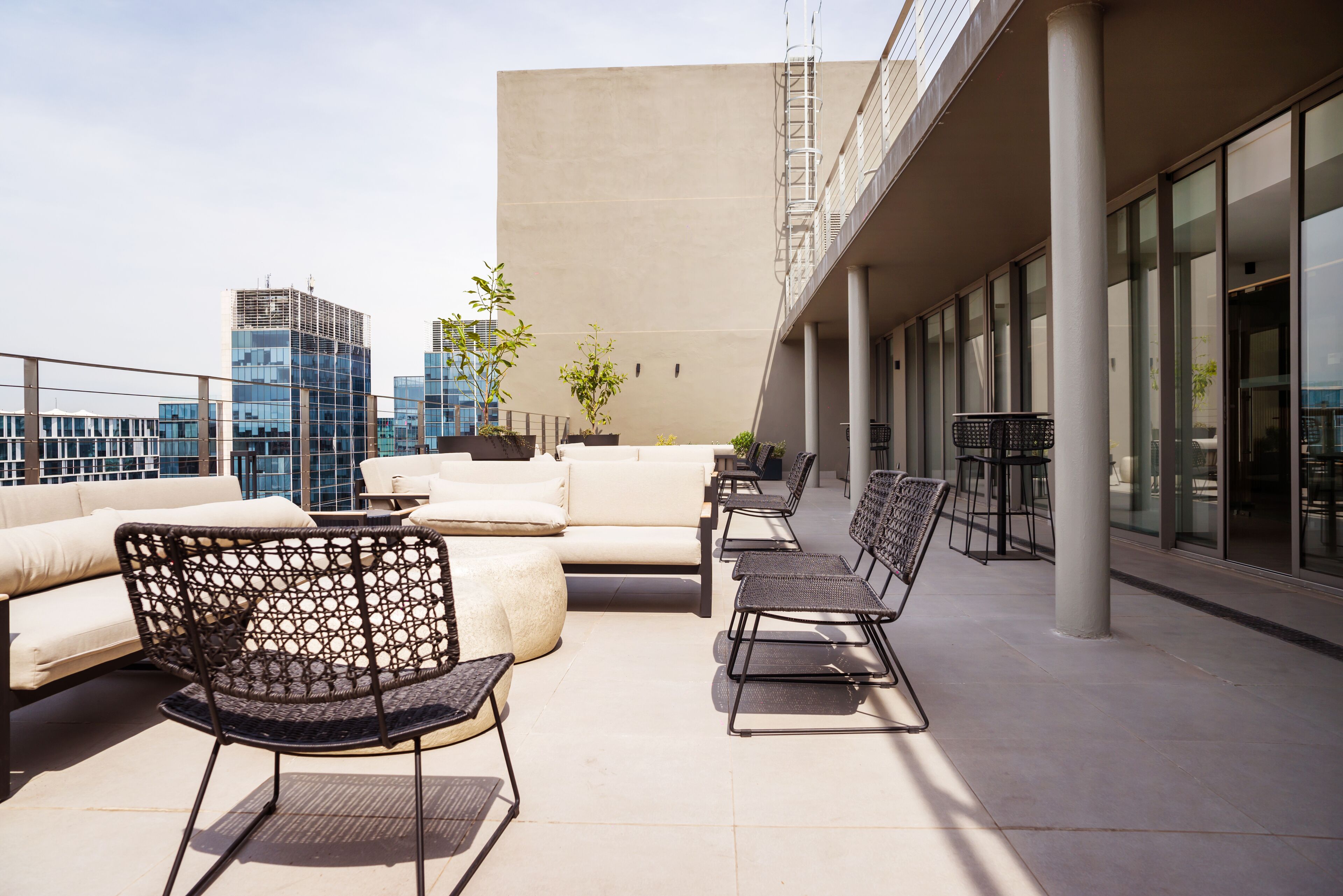 Outdoor banquet area