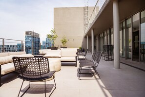 Outdoor banquet area