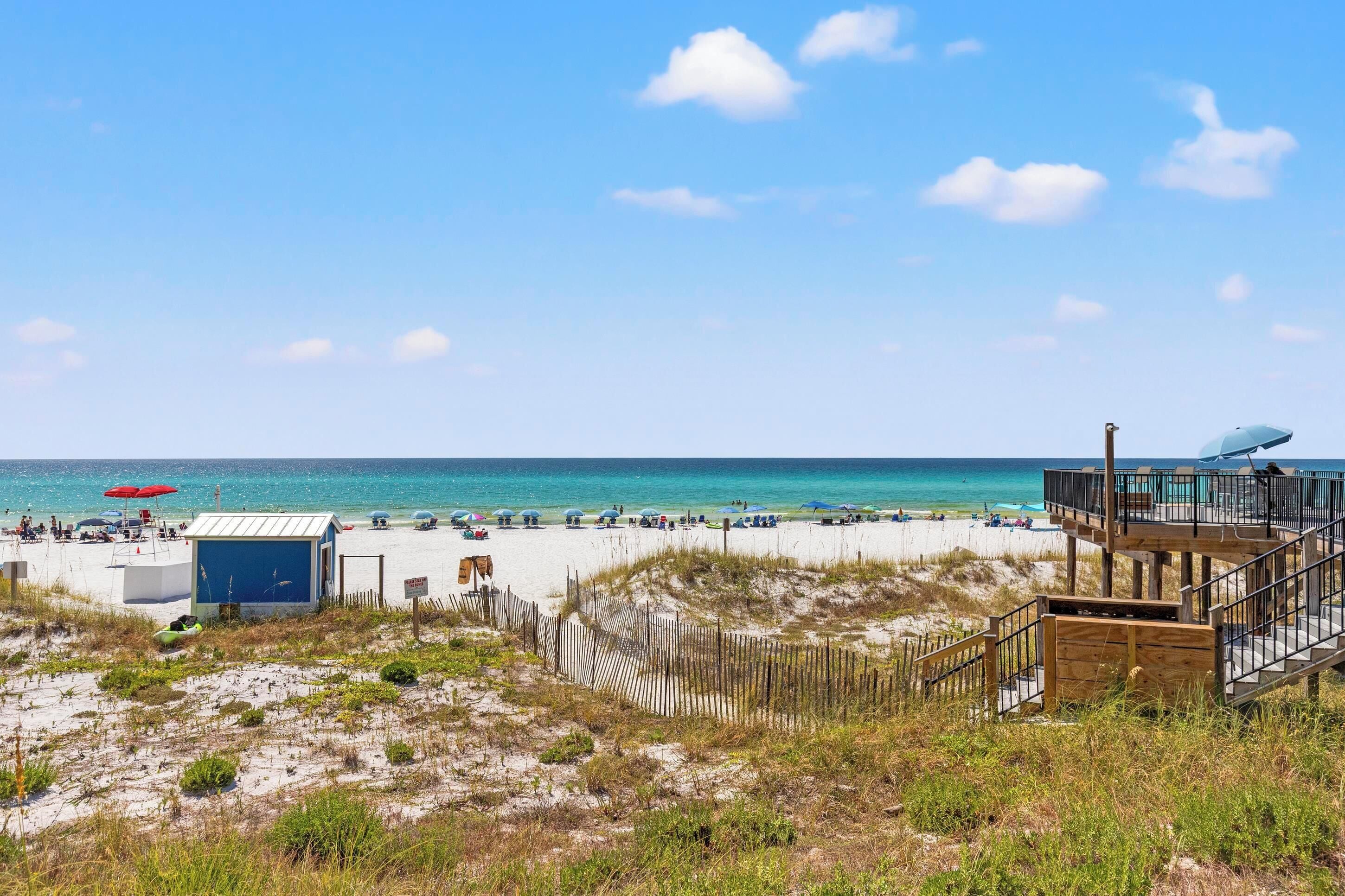 On the beach, white sand