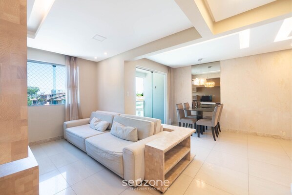 Basic Apartment | Living area - Apt. w/ Balcony 500m From the Beach Rei0206 (Salvador)