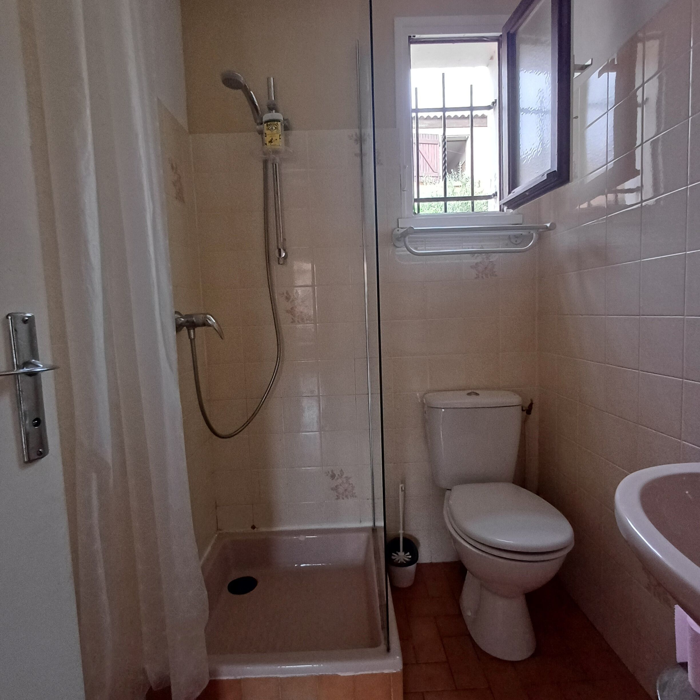 Shower, toilet paper