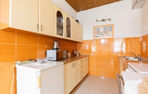 Fridge, oven, stovetop