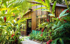 A wooden building surrounded by lush tropical vegetation. - Casa El Arbol: A Beautiful Paradise in the Heart of Nature (Montezuma)
