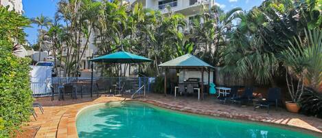 A heated pool