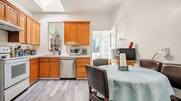 Microwave, oven, stovetop, dishwasher