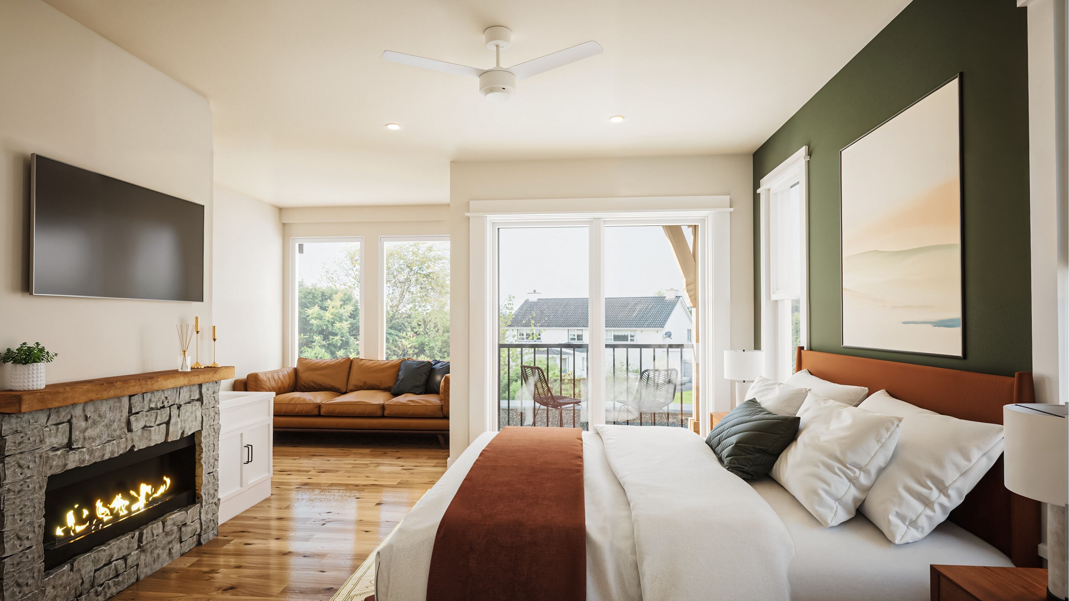 Luxury-Doppelzimmer, Balkon, Stadtblick | Kostenloses WLAN