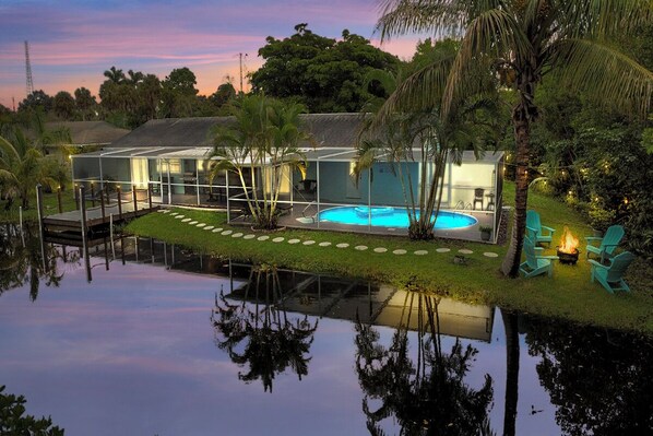 A heated pool